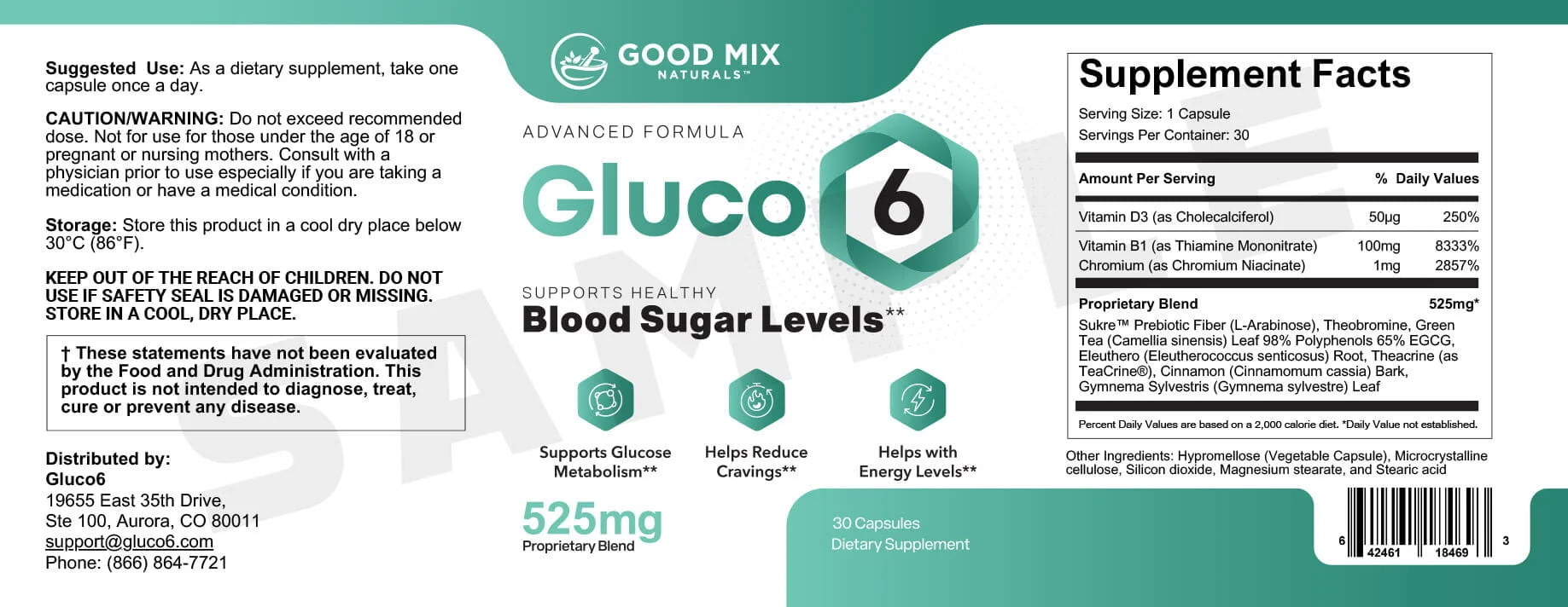Glycocept Product Label